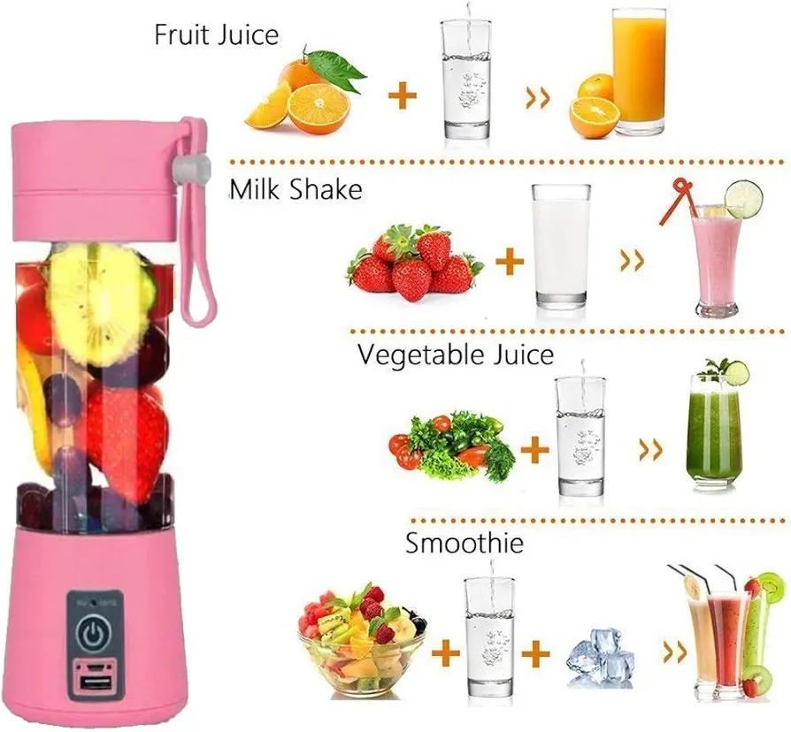 Portable & Rechargeable Electric Juicer Blender